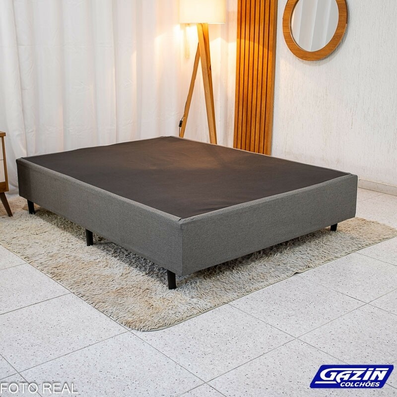 Box Casal Universal Linho Grafite 138x188x40 - Gazin