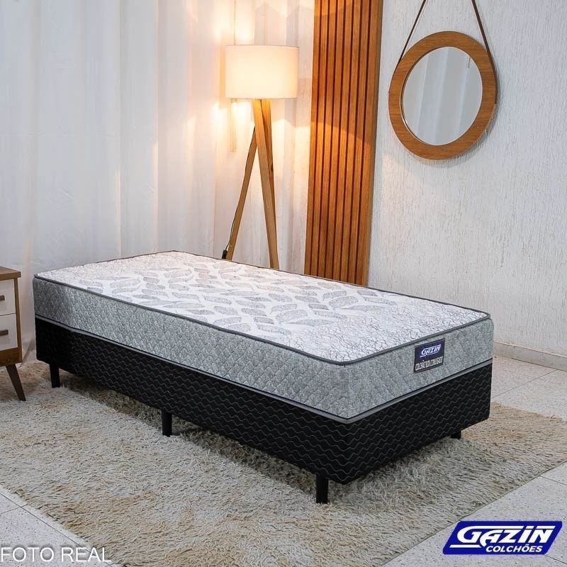 UniBox Solteiro Supreme Natural D28 88x188x53 Cinza - Gazin