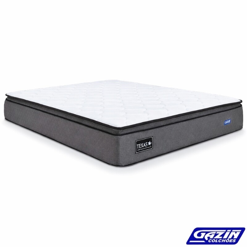 Colchão Casal Texas 138x188x29 Molas BlueWave - Gazin | Suporta até 240kg