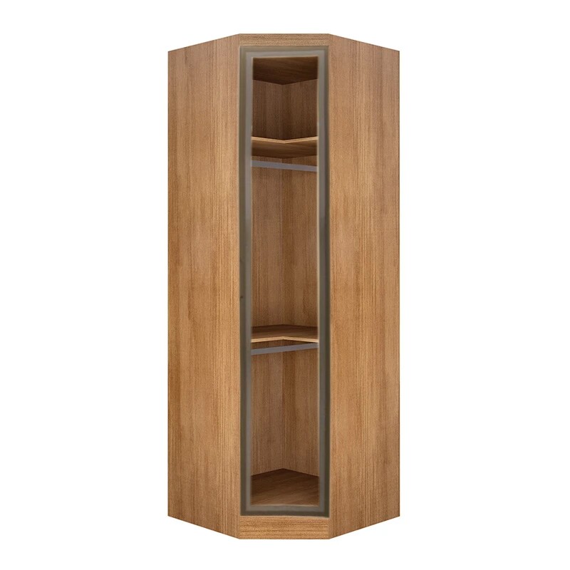 Modulado Rizon Canto Oblíquo Cumaru Larg. 0.827m C/Porta de Vidro - Novo Horizonte
